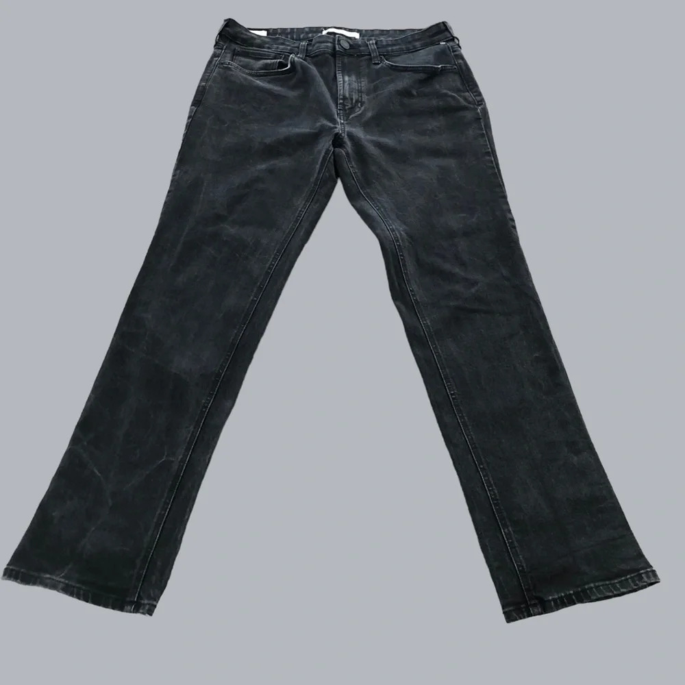 Pacsun Mens 33 waist Slim Fit Black Wash Jeans stretch distressed 33 X 30